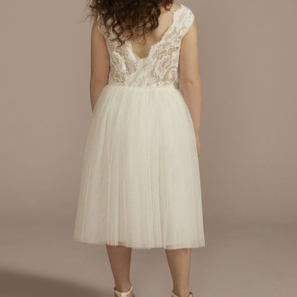 Lace Bodice Tank Flower Girl Easter or Holy Communion Dress NWT Sz 10 Soft White - Picture 6 of 6